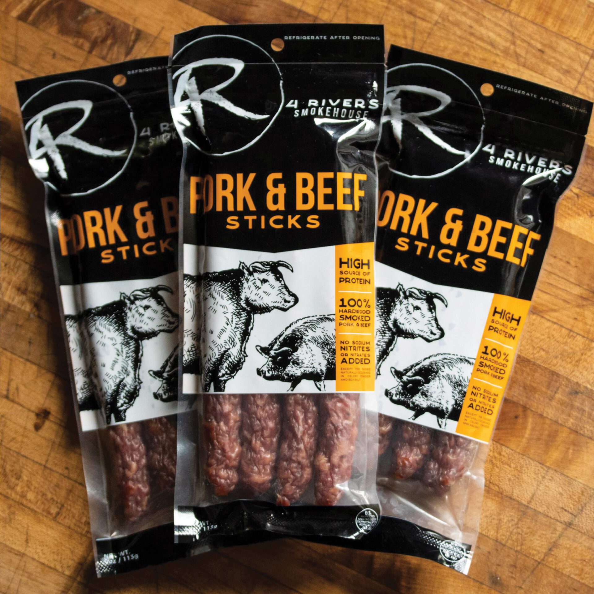 4R Beef and Pork Sticks 4 Rivers Smokehouse